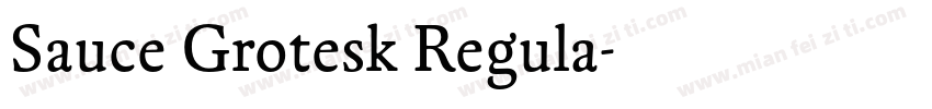 Sauce Grotesk Regula字体转换